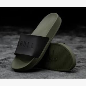 NOBULL Slide Sandals Unisex - Olive Green, Black - Women's SZ 8.5/Men's SZ 7